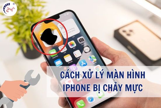 màn iphone chảy mực